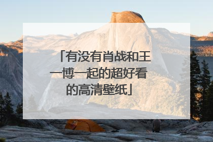 有没有肖战和王一博一起的超好看的高清壁纸