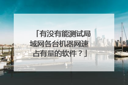 有没有能测试局域网各台机器网速占有量的软件?