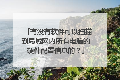 有没有软件可以扫描到局域网内所有电脑的硬件配置信息的?