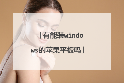 有能装windows的苹果平板吗