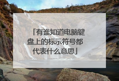 有谁知道电脑键盘上的标示符号都代表什么意思