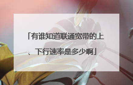 有谁知道联通宽带的上、下行速率是多少啊