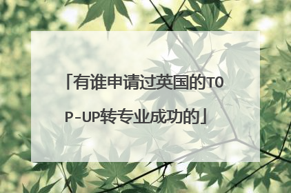 有谁申请过英国的TOP-UP转专业成功的