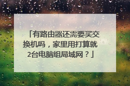 有路由器还需要买交换机吗，家里用打算就2台电脑组局域网？