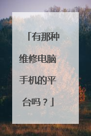 有那种维修电脑手机的平台吗？