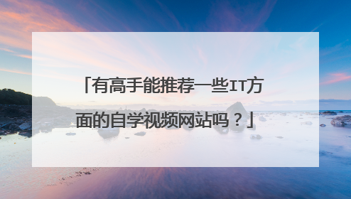 有高手能推荐一些IT方面的自学视频网站吗?
