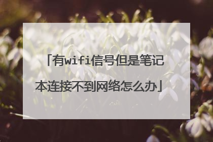有wifi信号但是笔记本连接不到网络怎么办