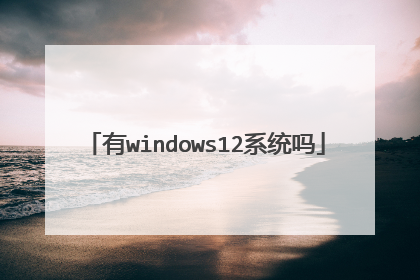 有windows12系统吗