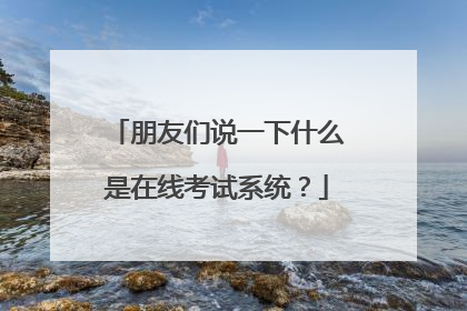 朋友们说一下什么是在线考试系统?