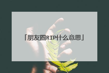 朋友圈RIP什么意思