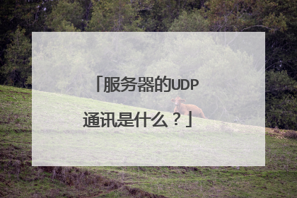 服务器的UDP通讯是什么?