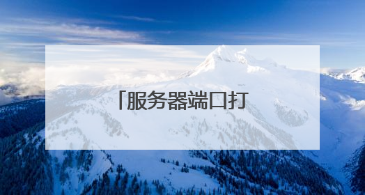 服务器端口打开了但是外网还是访问不了