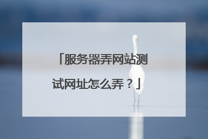 服务器弄网站测试网址怎么弄？