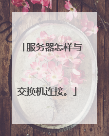 服务器怎样与交换机连接。