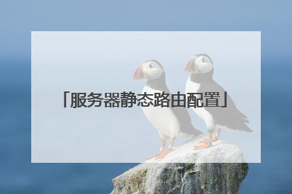 服务器静态路由配置