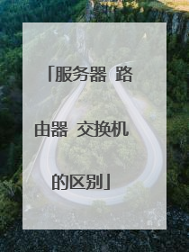 服务器 路由器 交换机的区别