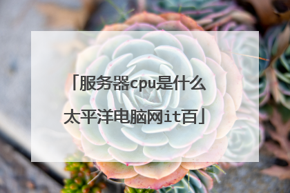 服务器cpu是什么 太平洋电脑网it百
