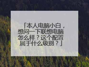 本人电脑小白，想问一下联想电脑怎么样？这个配置属于什么级别？