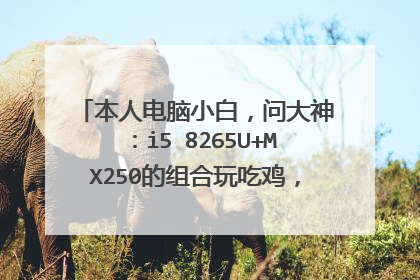 本人电脑小白，问大神：i5 8265U+MX250的组合玩吃鸡，这个帧率正常吗？