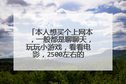 本人想买个上网本，一般都是聊聊天，玩玩小游戏，看看电影，2500左右的 请问那一款的本本性价比比较高一点