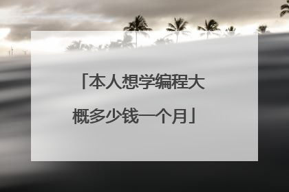 本人想学编程大概多少钱一个月
