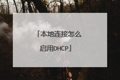本地连接怎么启用DHCP