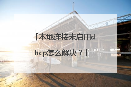 本地连接未启用dhcp怎么解决？