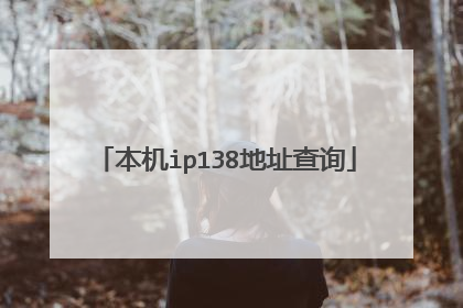 本机ip138地址查询