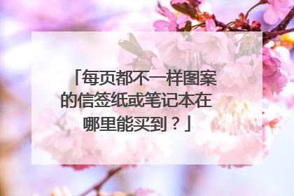 每页都不一样图案的信签纸或笔记本在哪里能买到?