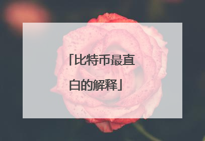 比特币最直白的解释