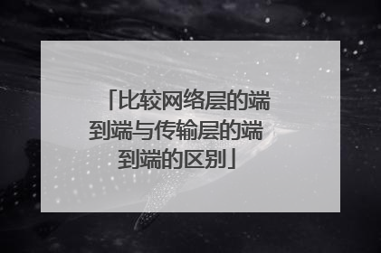 比较网络层的端到端与传输层的端到端的区别