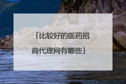比较好的医药招商代理网有哪些