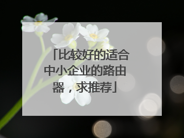 比较好的适合中小企业的路由器，求推荐