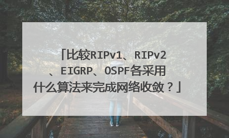 比较RIPv1、RIPv2、EIGRP、OSPF各采用什么算法来完成网络收敛？