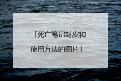 死亡笔记封皮和使用方法的图片