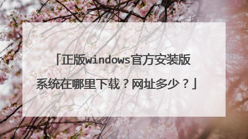 正版windows官方安装版系统在哪里下载?网址多少?
