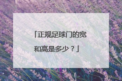 正规足球门的宽和高是多少？