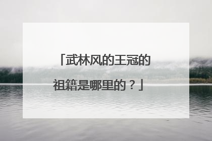 武林风的王冠的祖籍是哪里的？