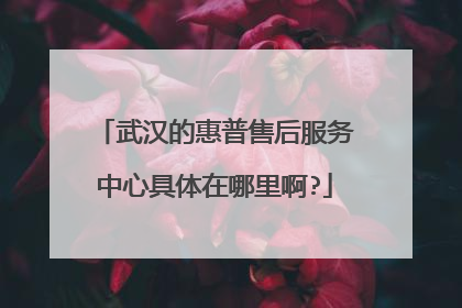 武汉的惠普售后服务中心具体在哪里啊?
