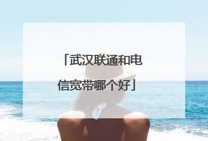 武汉联通和电信宽带哪个好