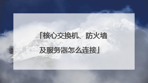 核心交换机、防火墙及服务器怎么连接