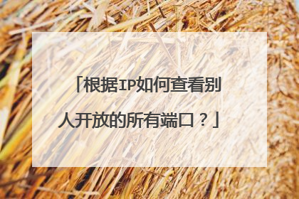 根据IP如何查看别人开放的所有端口?