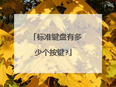 标准键盘有多少个按键?