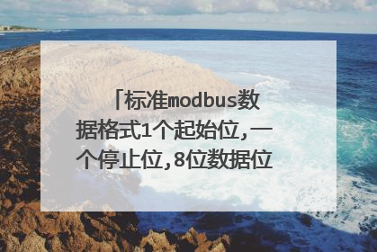 标准modbus数据格式1个起始位,一个停止位,8位数据位,无效验,怎么写