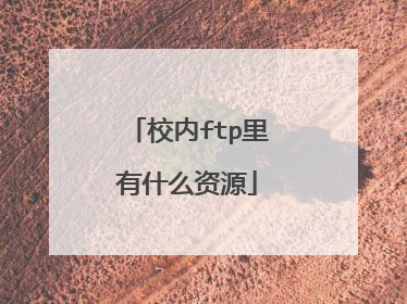 校内ftp里有什么资源