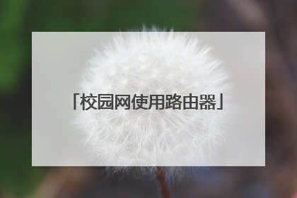校园网使用路由器