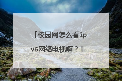校园网怎么看ipv6网络电视啊？