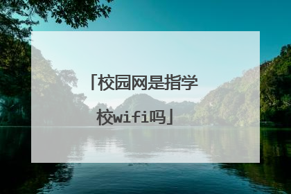 校园网是指学校wifi吗