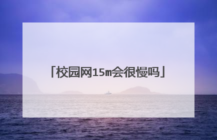 校园网15m会很慢吗