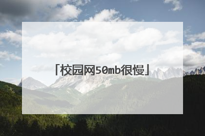 校园网50mb很慢